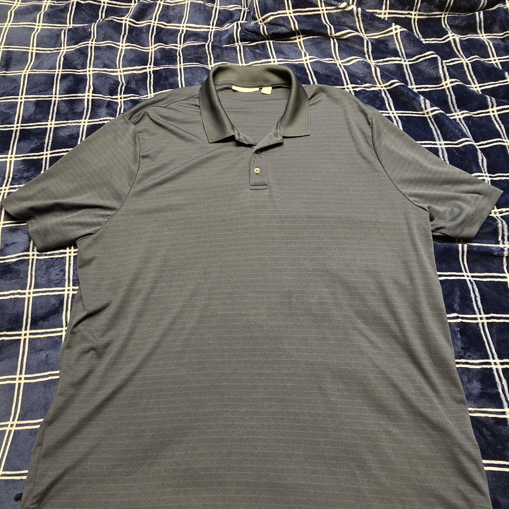 Classic Perry Ellis Navy Polo Shirt for Men